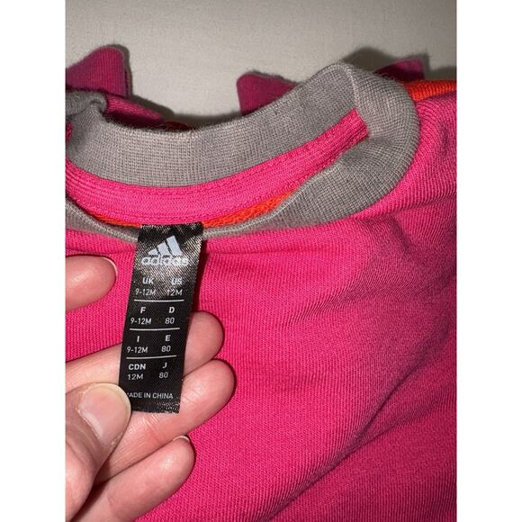 Adidas x Lego Magenta Duplo Jumpsuit Pajama Baby Unisex Size 12 Month Outfit - Picture 14 of 14